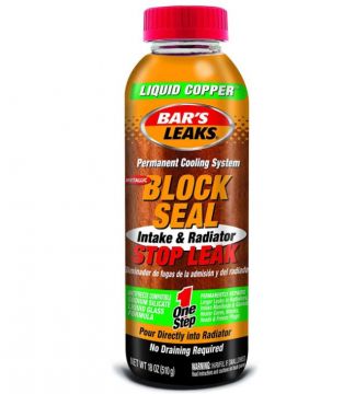 Bar's Leaks 1109 Block Seal Liquid Copper Intake and Radiator Stop Leak 18oz Bottle